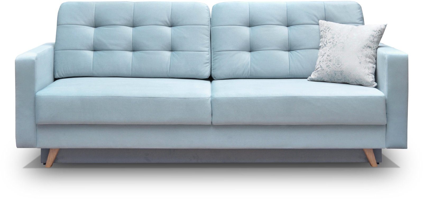 Blau Couch Beautysofa Schlafsofa TEXAS Schlaffunktion Sofa Steppung Schlafsofa Wohnzimmer