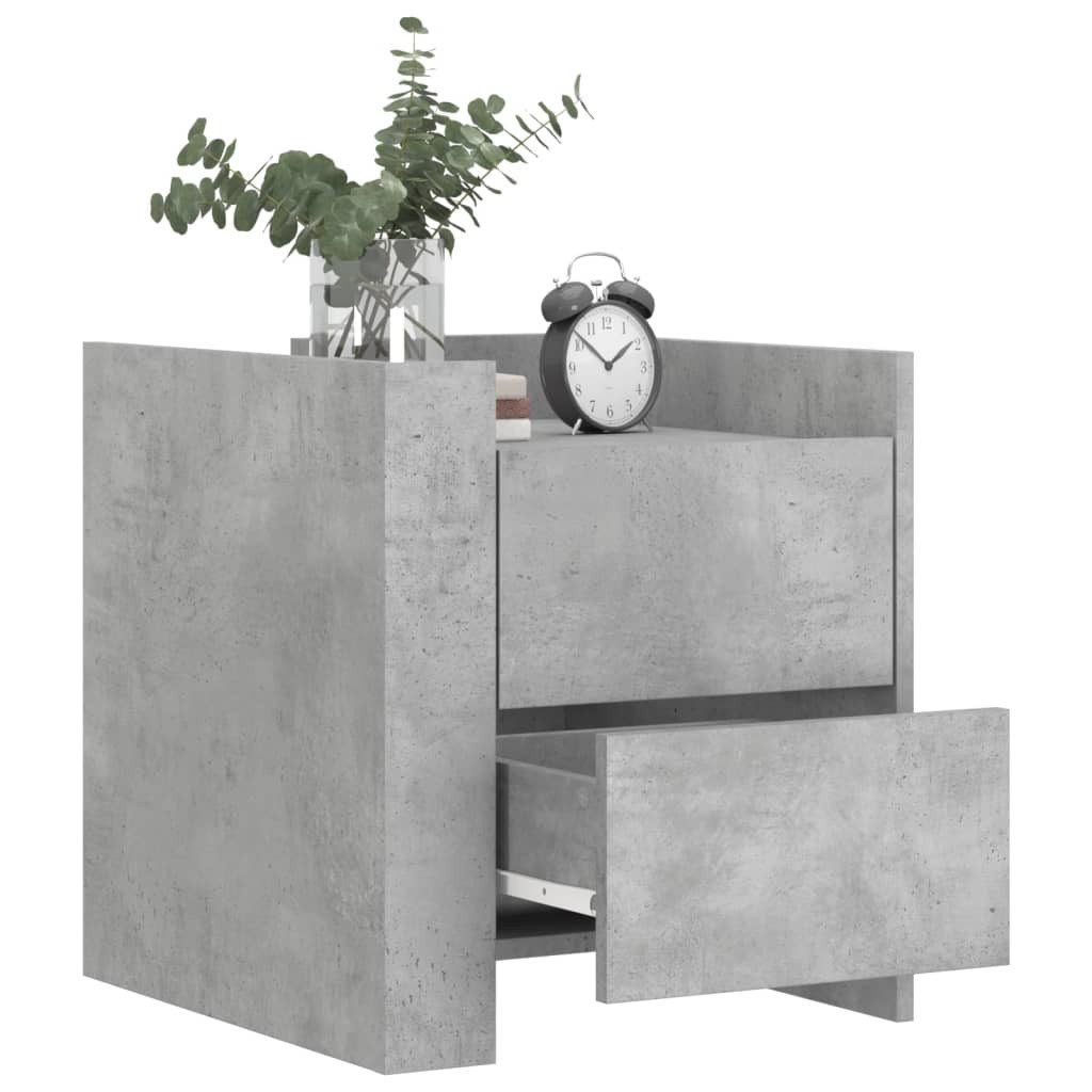 Nachttisch Nachttisch Betongrau 45x50x50 cm Spanplatte