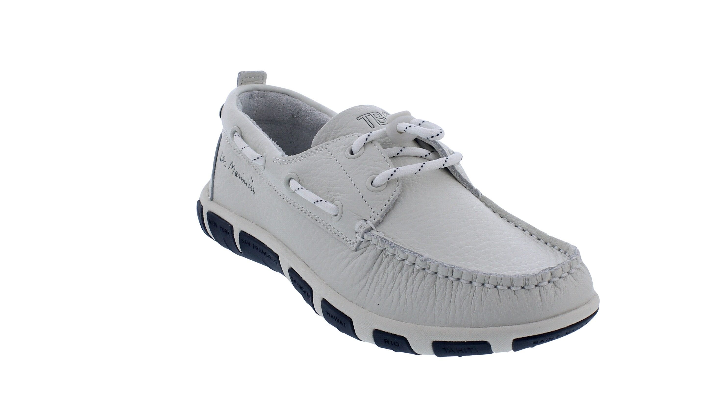 tbs TBS Bootsschuh Janaele F7C27, Dream Cruiser Glattleder, Weiß-Blau, Wec Bootsschuh