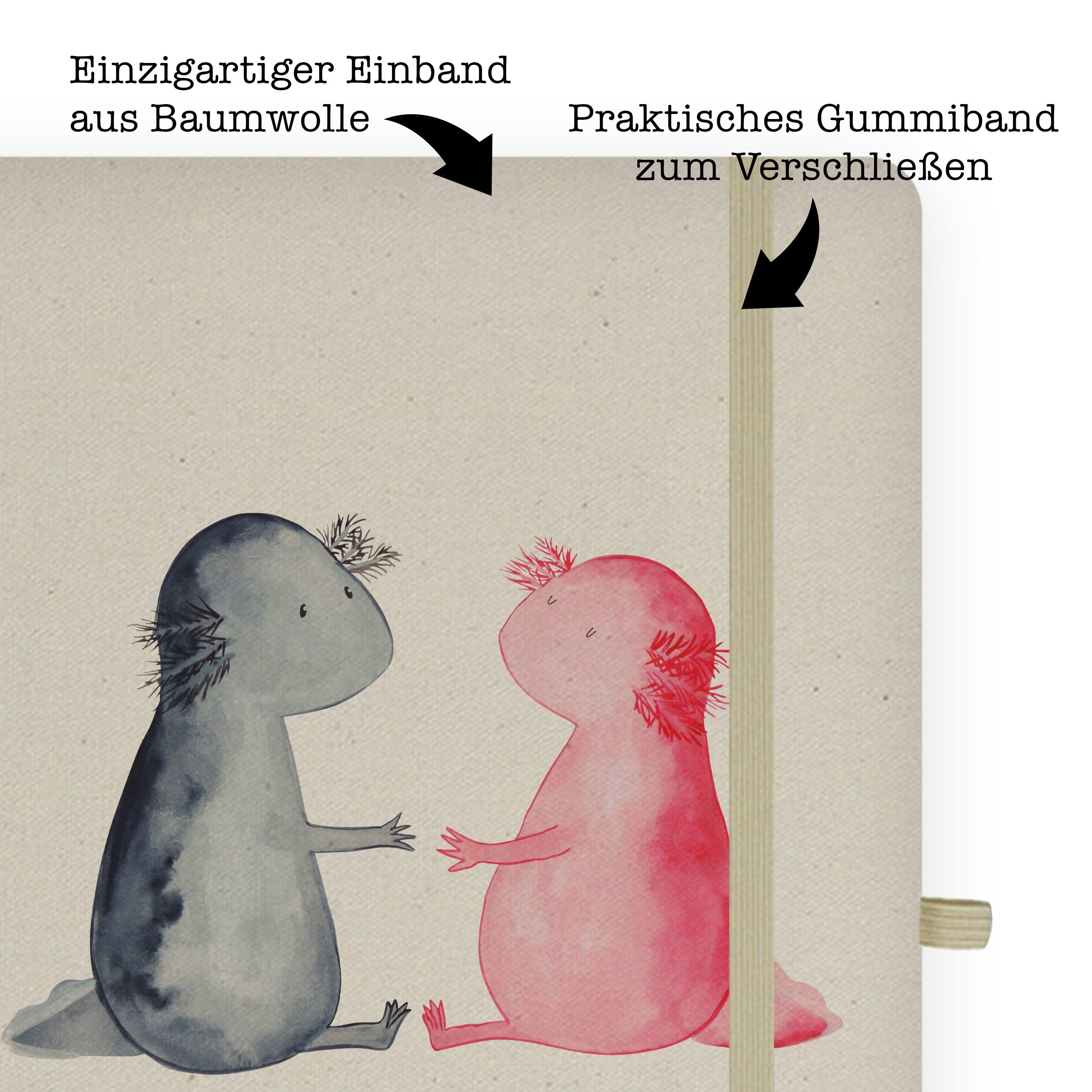 Notizbuch Panda & - Mrs. Transparent Mr. - & Panda Mrs. Axolotl Valenti Geschenk, Freund, Liebe Liebesbeweis, Mr.