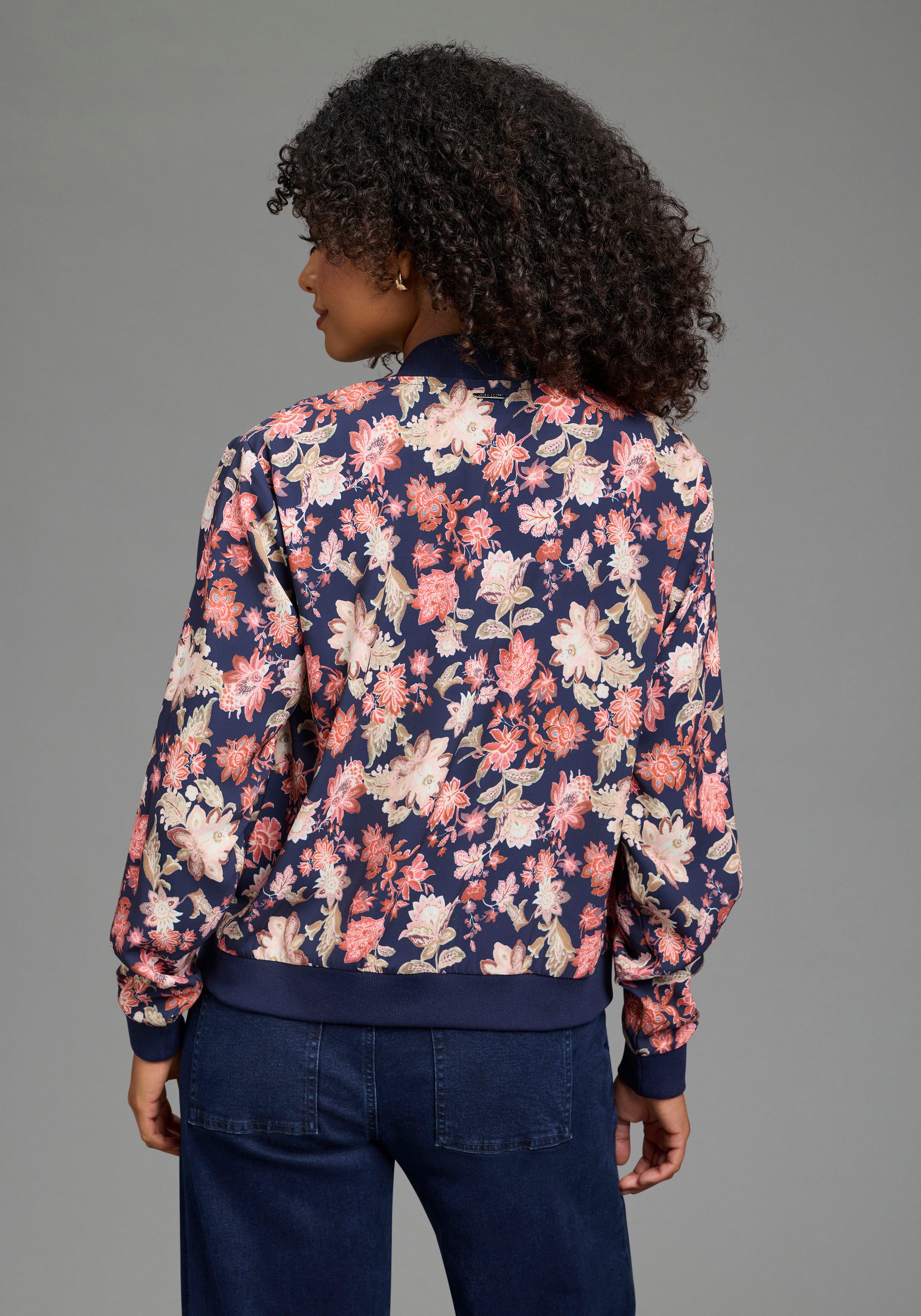 Laura Scott Blouson mit Reißverschluss, normale Passform, pflegeleicht, aus Polyester