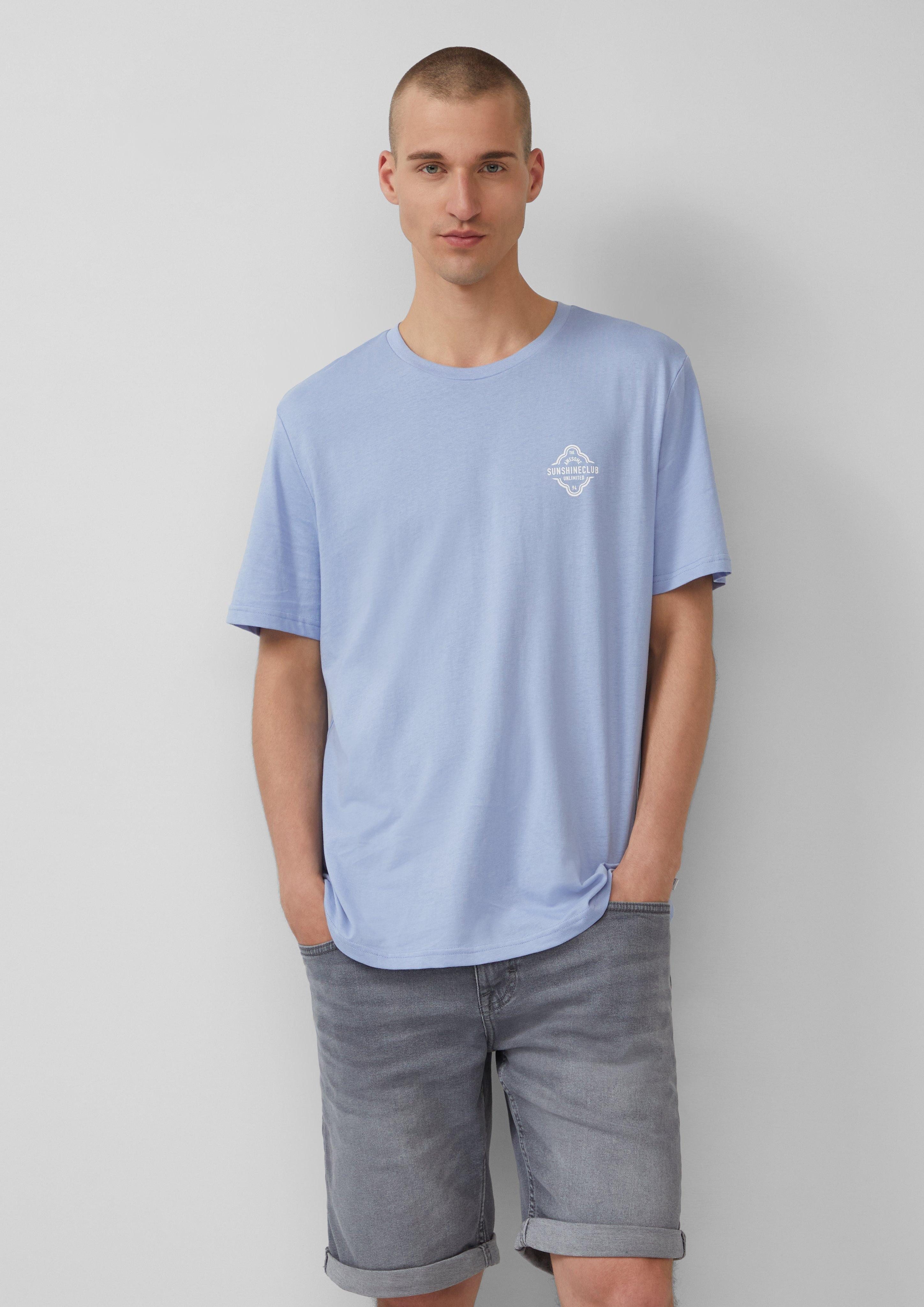 QS Kurzarmshirt T-Shirt mit kleinem Print günstig online kaufen