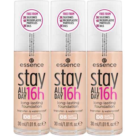 Essence Foundation stay ALL DAY 16h long-lasting, 3-tlg.