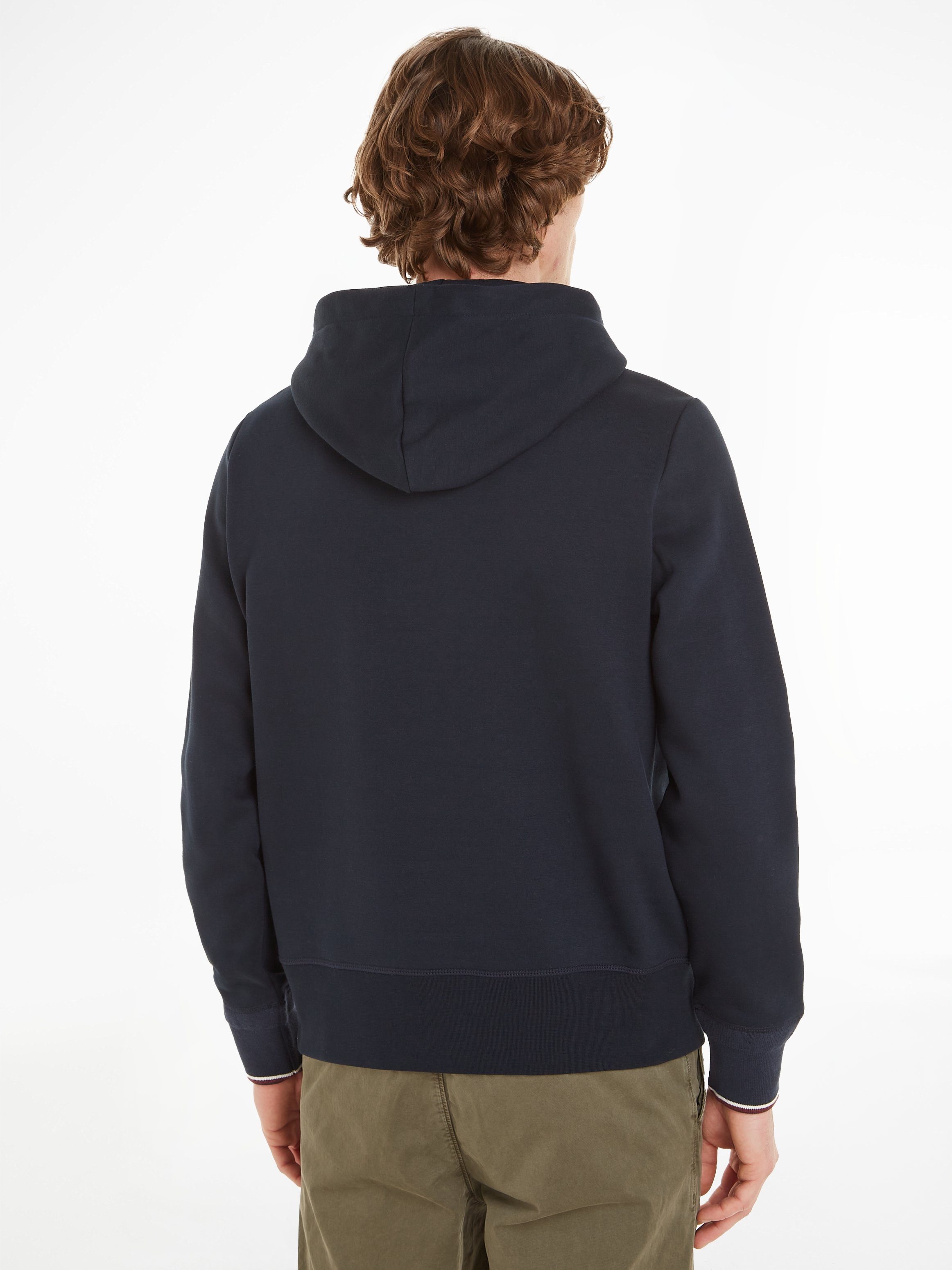 Tommy Hilfiger Hoodie TOMMY LOGO TIPPED HOODY Tommy-Tape innen am Ausschnitt, Flag-Stickerei am Ärmel
