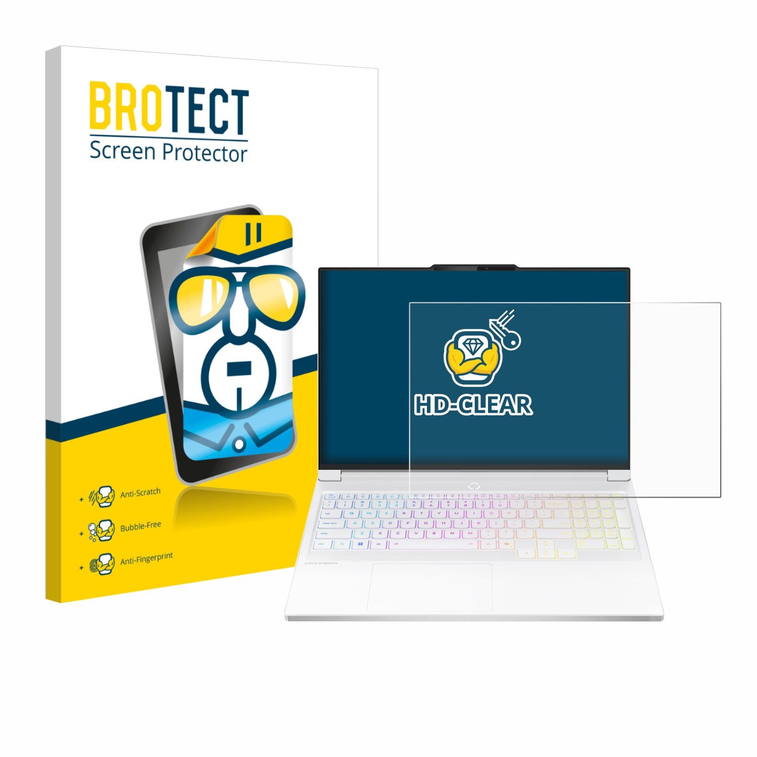 BROTECT Displayschutzfolie Schutzfolie für Lenovo Legion 7i Gen 10 16", Displayschutz Schutz Folie Klar Transparent