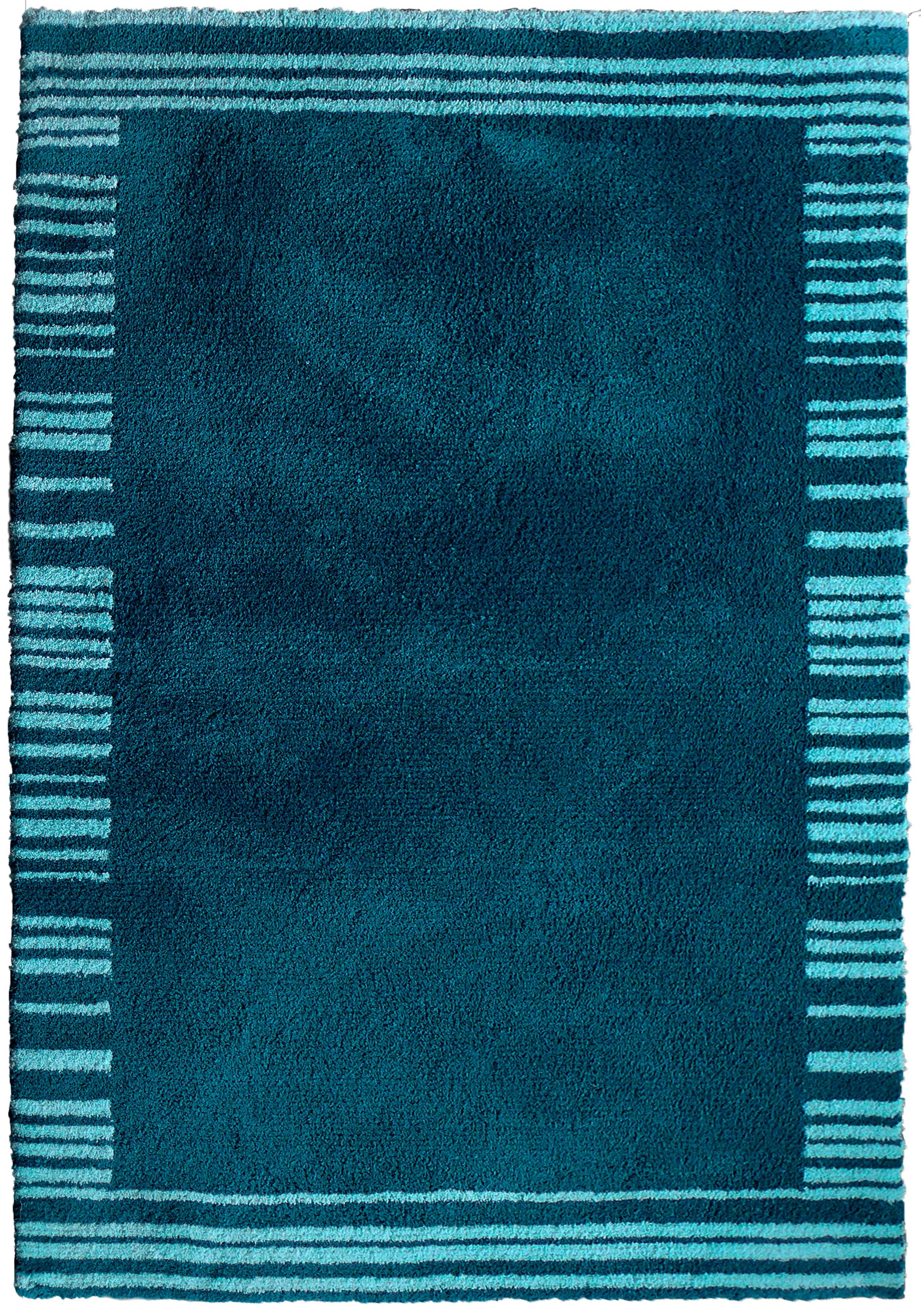 Teppich Cameo, Bruno Banani, rechteckig, Höhe: Haptik, Bordüre, mm, angenehme Schlafzimmer, Kinderzimmer Wohnzimmer, mit blau 20