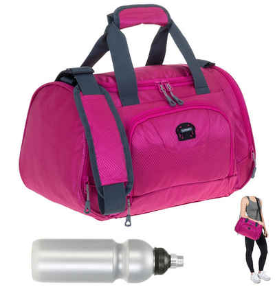ELEPHANT Sporttasche klein Sport Tasche Reisetasche Trainer S-M 42 cm, 18 Liter Gym Fitness Bag Freizeittasche + Trinkflasche