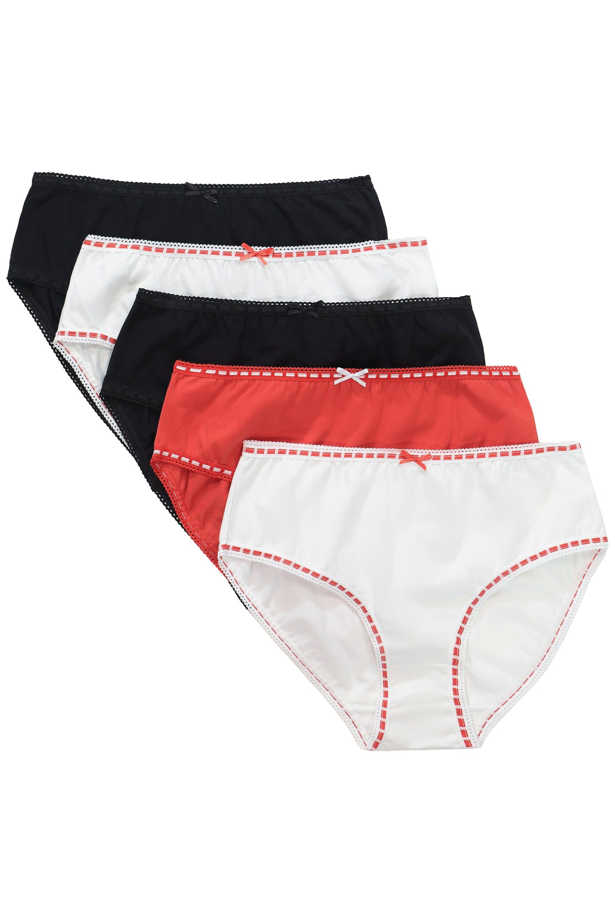 Ulla Popken Slip Slips 5er-Pack Blütenmuster einfarbig, 5er-Pack: 1x Ulla Popken Slip Slips 5er-Pack Blütenmuster einfarbig, 5er-Pack: 1x