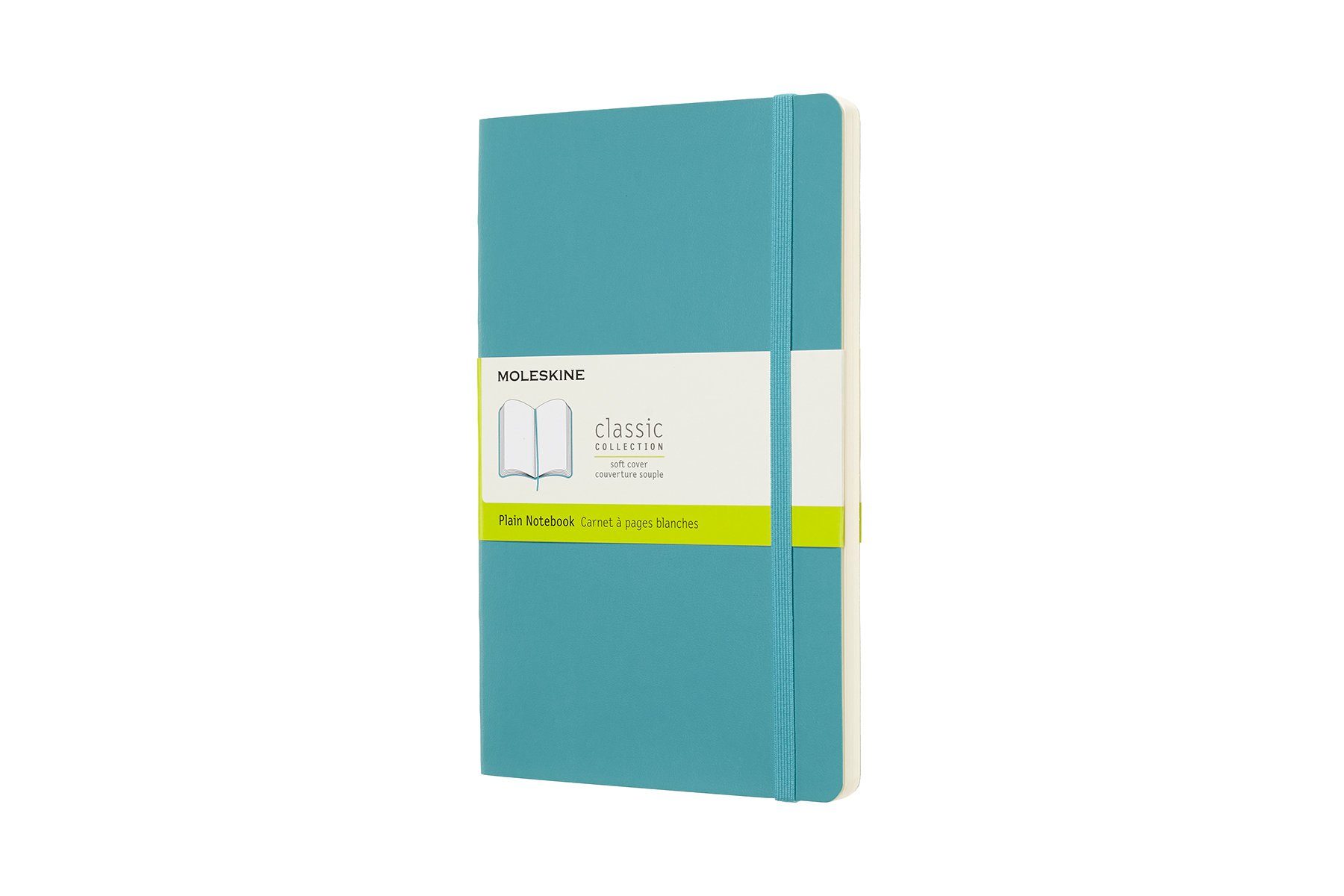 MOLESKINE Notizbuch, Classic Collection - Soft Cover - L/A5 Groß (13x21) - mit weichem Einband - 70g-Papier Riff Blau