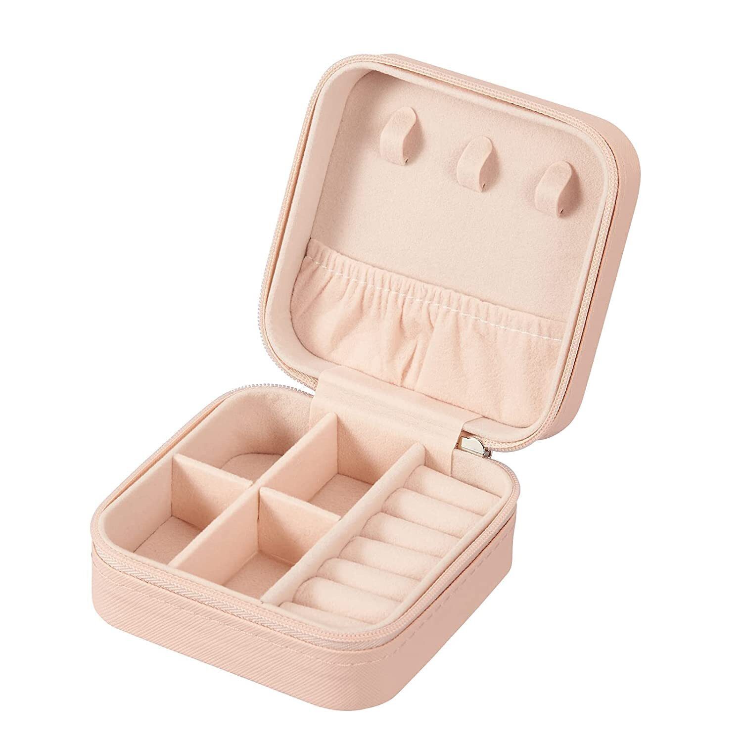 YouBella Schmuckkassette Tragbarer Schmuck-Organizer-Koffer Für Frauen und Mädchen (Inhalt der Box: Schmuck Organizer Fall x 1, Ideal für den persönlichen Gebrauch und Gilfting), Mit Reißverschluss, Elegantes Aussehen, Mehrzweck-Aufbewahrung