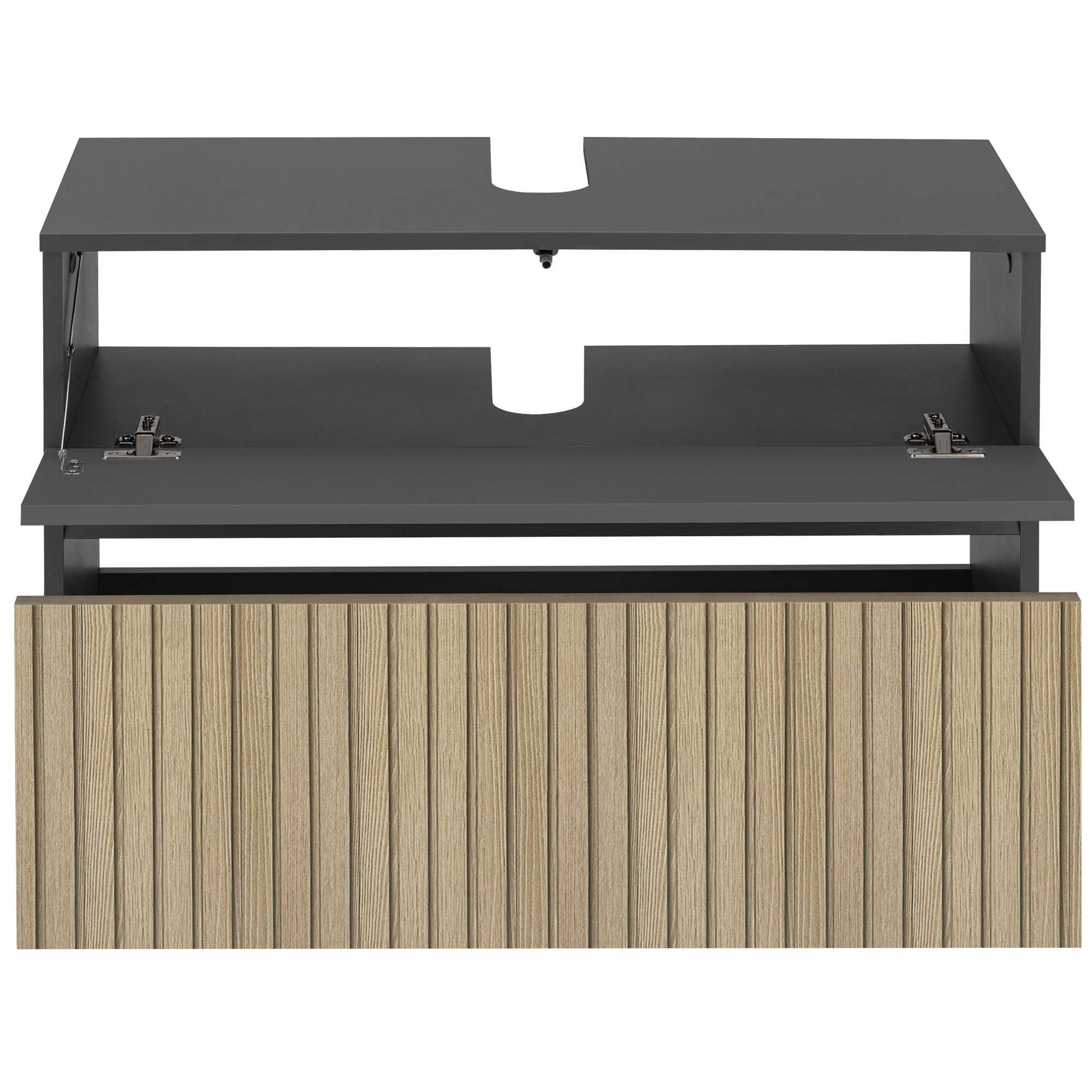 Home affaire Waschbeckenunterschrank Wisla Siphonausschnitt, Push-to-open-Funktion, Breite 80 cm, Höhe 55 cm – Bild 4 von 5