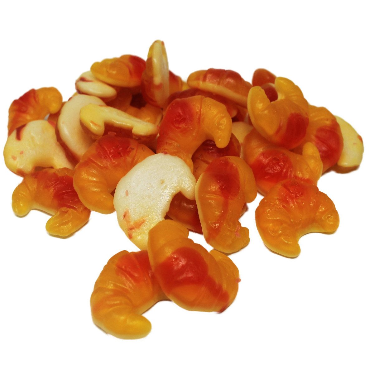 Fruchtgummi Bären & Co. Süßigkeit, Fruchtgummi Croissants mit Erdbeer Sahne Füllung und Schaumboden 175g