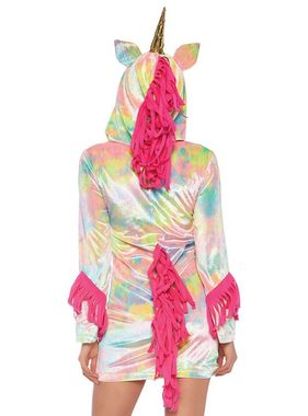 Leg Avenue Kostüm Pastell Einhorn, Glänzender Hoodie Dress in vielen Pastelltönen