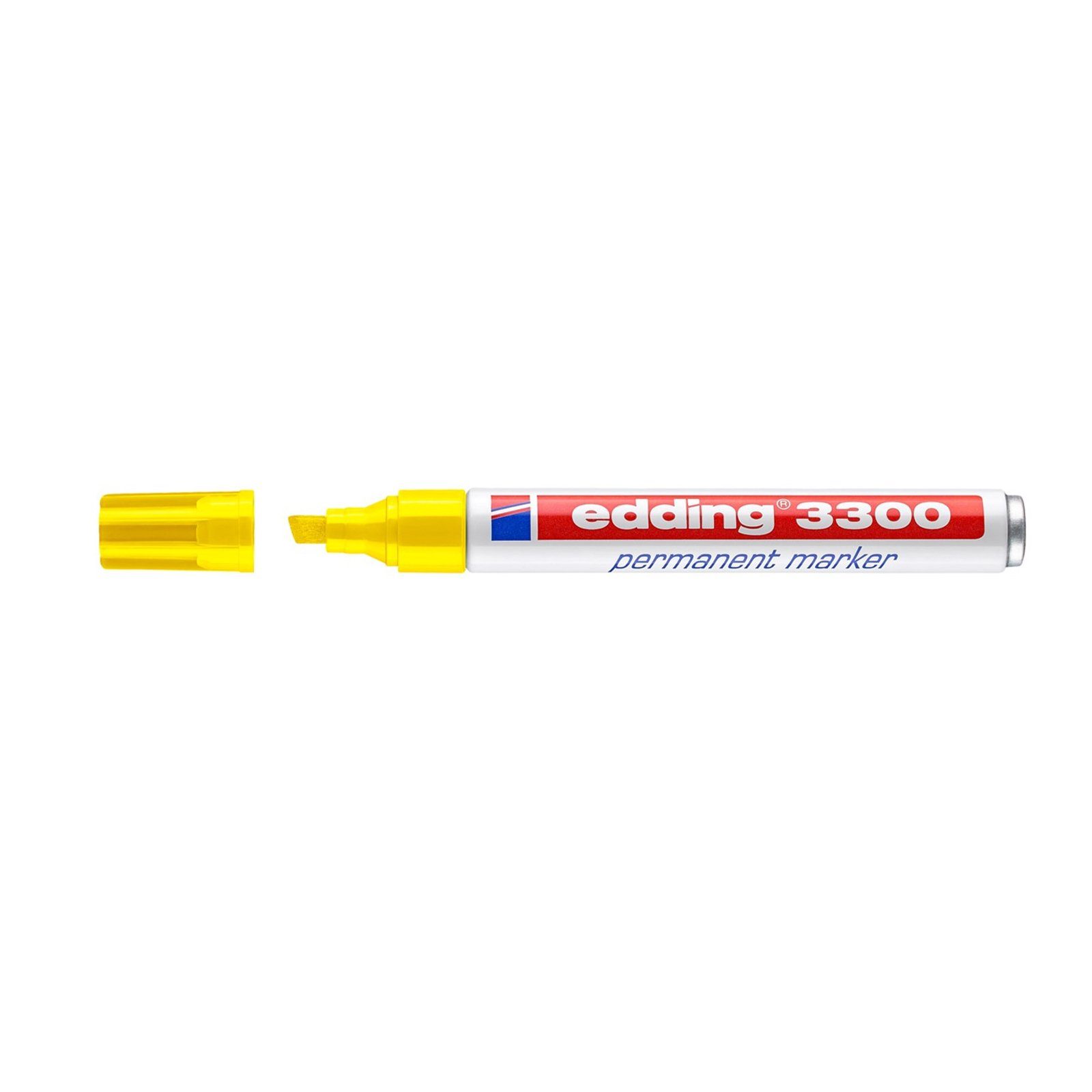 Markierungsstift Permanentmarker (Stück, Keilspitze 1-tlg), mm edding 1-5 Gelb Permanent-Marker 3300, edding