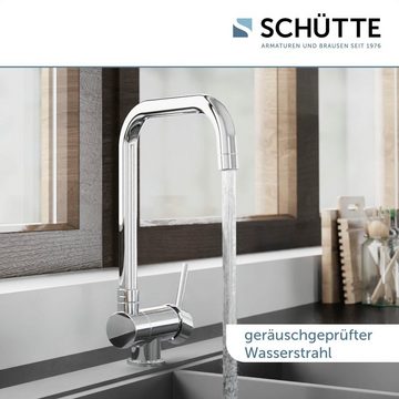 Schütte Spültischarmatur WINDOW Wasserhahn Unterfenstermontage, 360° schwenkbar, energiesparend