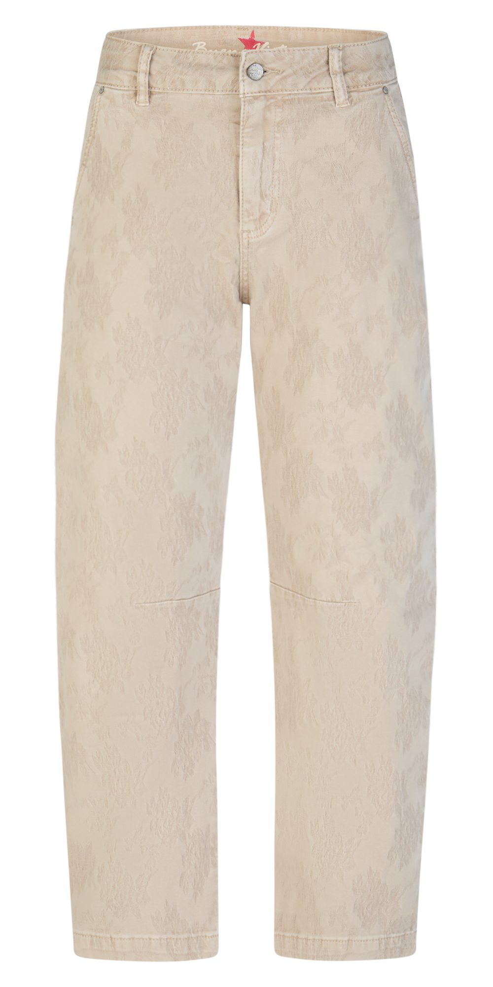 Buena Vista Stoffhose ? Damen Barrel Hose ? Jacquard Stoffhose mit Stretch ? High Waist Wide
