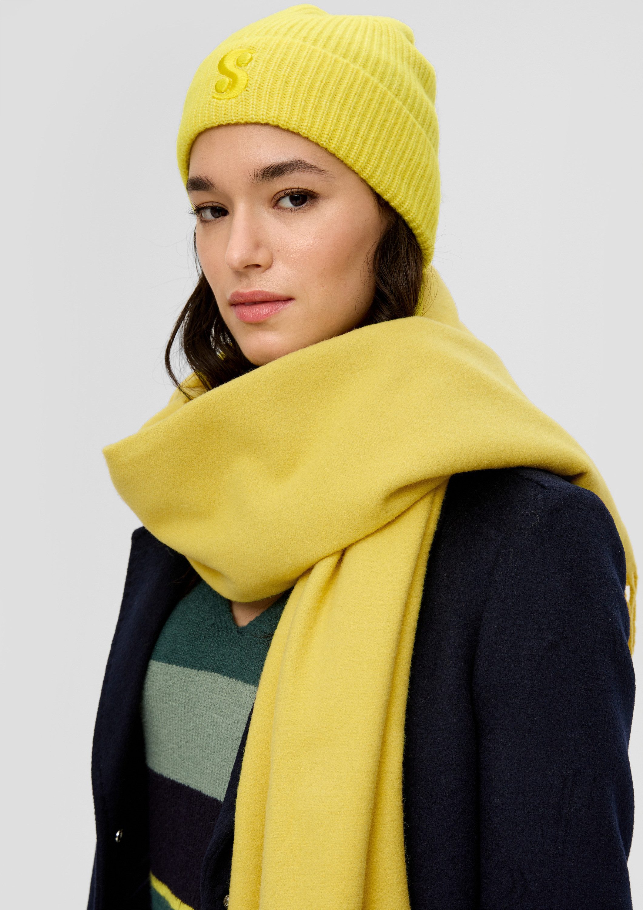 s.Oliver Schal Tuch, Schal mit Fransen günstig online kaufen