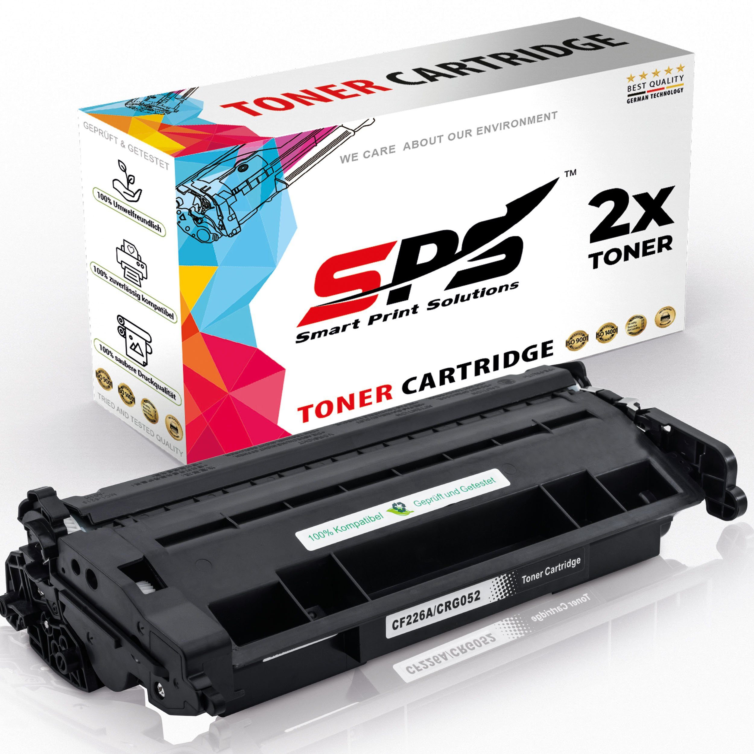 SPS Tonerkartusche 2er-Set Toner kompatibel zu HP CF226A / 26A – Schwarz, (Multipack, 2-St., Doppelpack), Kompatibler Toner, Schwarz, ISO-zertifiziert, Bürobedarf