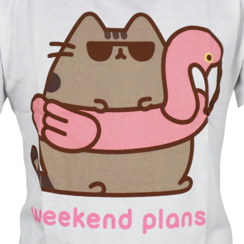Pusheen Print-Shirt Pusheen The Cat die Katze Mädchen kurzarm T-Shirt Shirt 100% Baumwolle, Gr. 134 bis 152