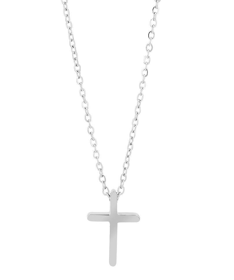 Kette mit Anhänger Unisex Edelstahl Halskette mit Anhänger Kreuz