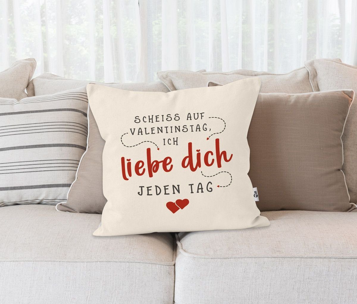 auf natur Scheiss jeden Tag Kissen-Bezug dich liebe Dekokissen Valentinstagsgeschenk SpecialMe Liebeserklärung ich Valentinstag SpecialMe®