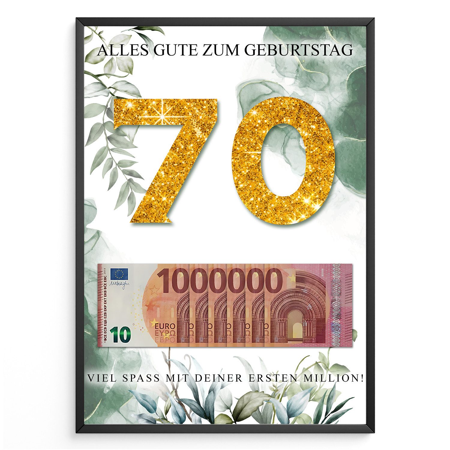 Tigerlino Poster Geldgeschenk Geburtstag Männer Frauen Geburtstagsgeschenk, günstig online kaufen