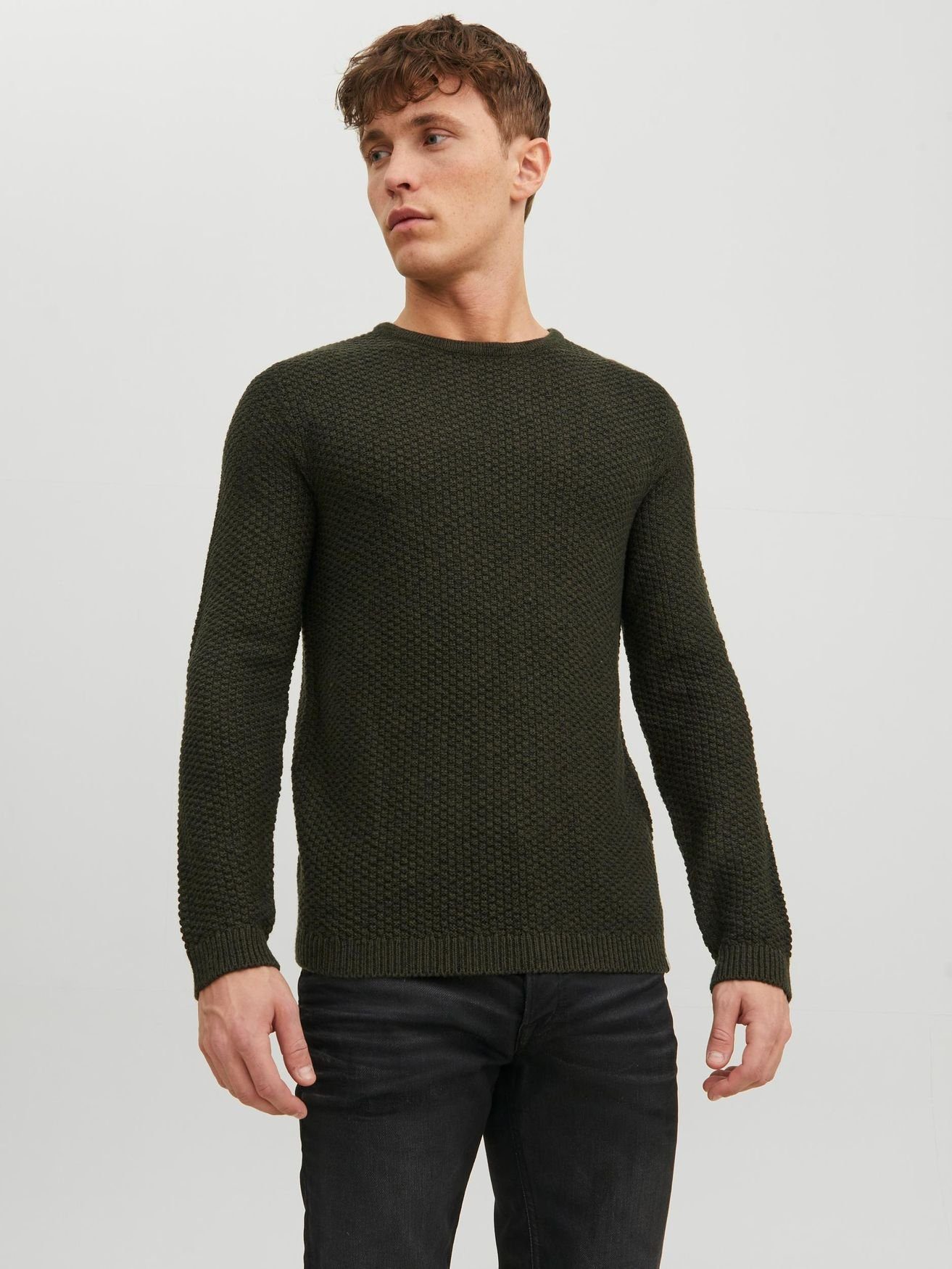 Maglione JACK & JONES Jjecarter | Lavorato A Maglia | Composizione Mista Cotone E Lana | Taglio Uomo - Foto 3