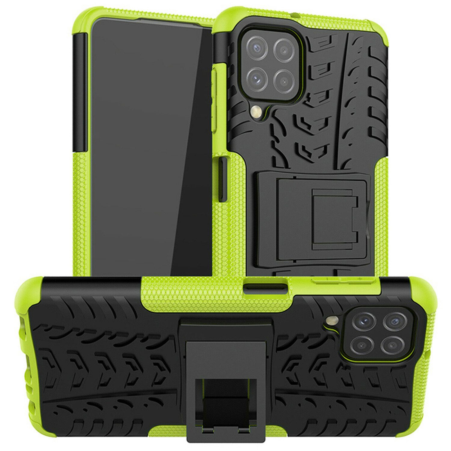 betterfon Handyhülle für Samsung Galaxy A22 Robuste Outdoor Schutzhülle Panzer Case, Stoßfeste Dual-Layer Hülle mit Kickstand kratzfest und formstabil