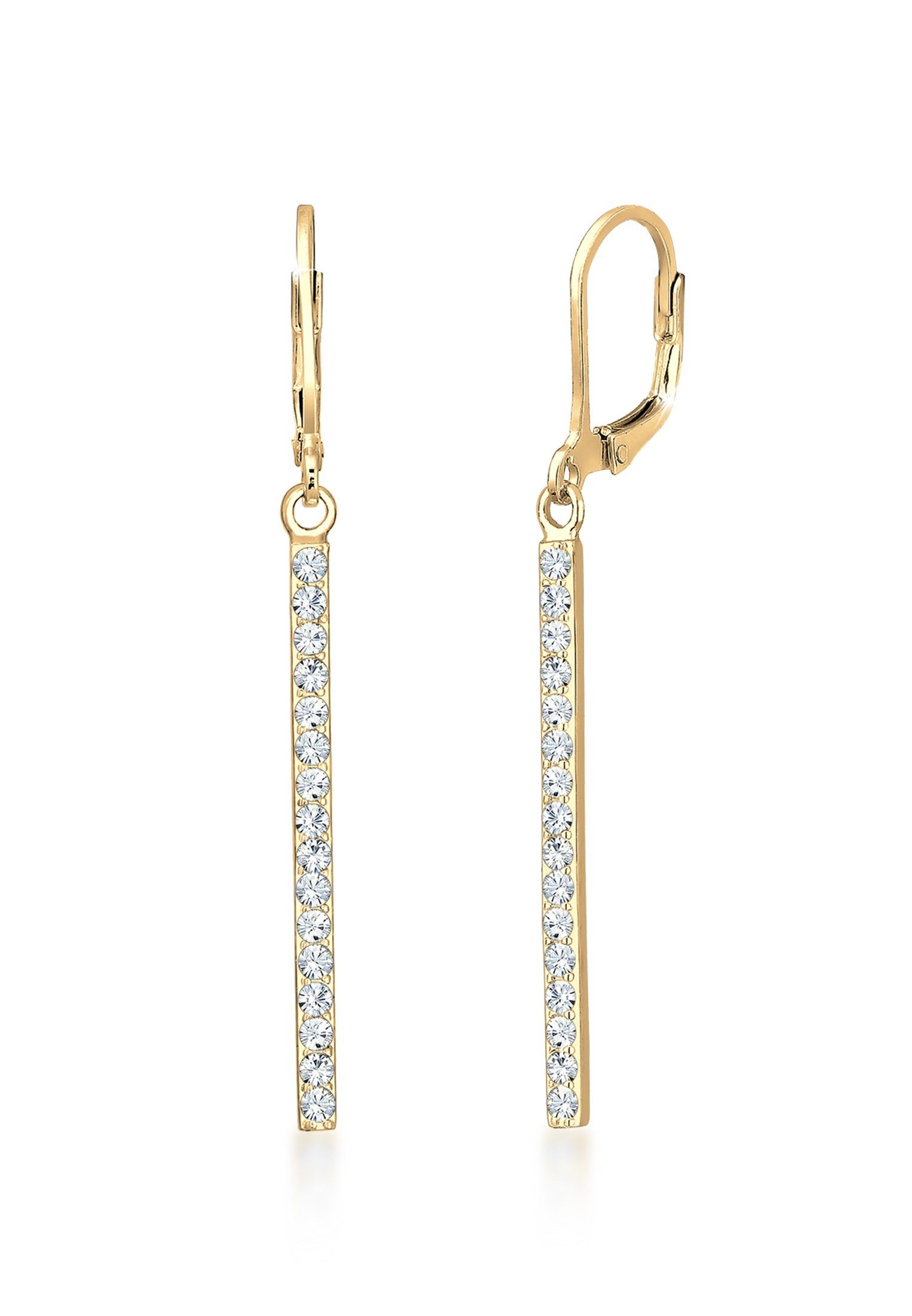 Elli Paar Ohrhänger Stab lang mit 925 Silber, mit Kristallen von Swarovski® günstig online kaufen