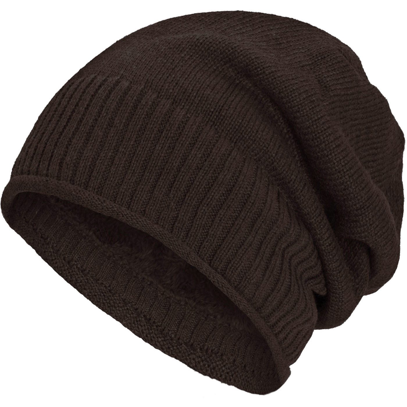 compagno Strickmütze (1-St) Gefütterte Wintermütze für Herren und Damen Mütze Beanie Haube