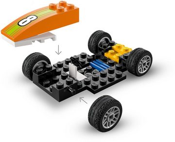 LEGO® Konstruktionsspielsteine Rennauto (60322), LEGO® City, (46 St)