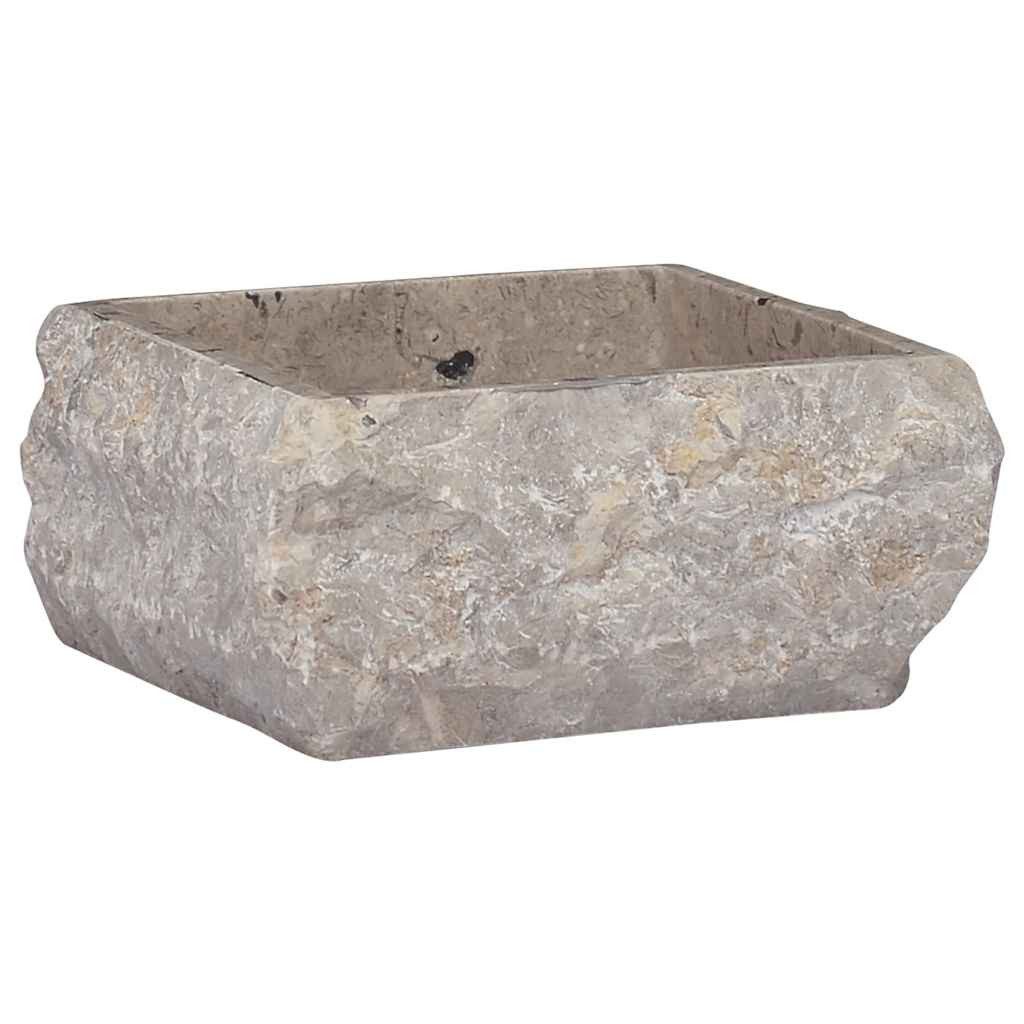 vidaXL Waschbecken Waschbecken Grau 30x30x13 cm Marmor