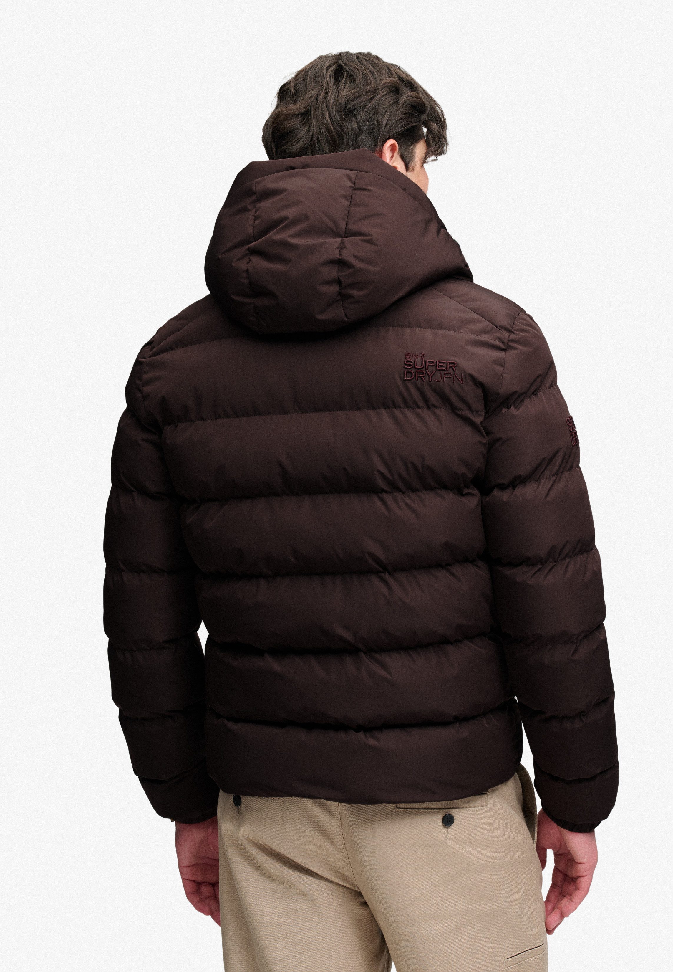Superdry Steppjacke HOODED SPORTS PUFFER JACKET Kunstfaser, relaxed fit – Bild 3 von 5