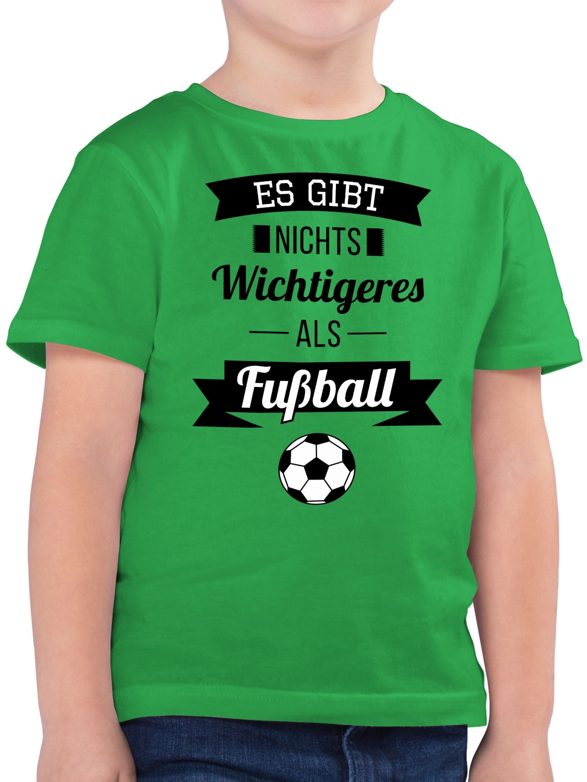 Shirtracer T-Shirt Es gibt nichts Wichtigeres als Fußball Kinder Sport Kleidung 1 Grün