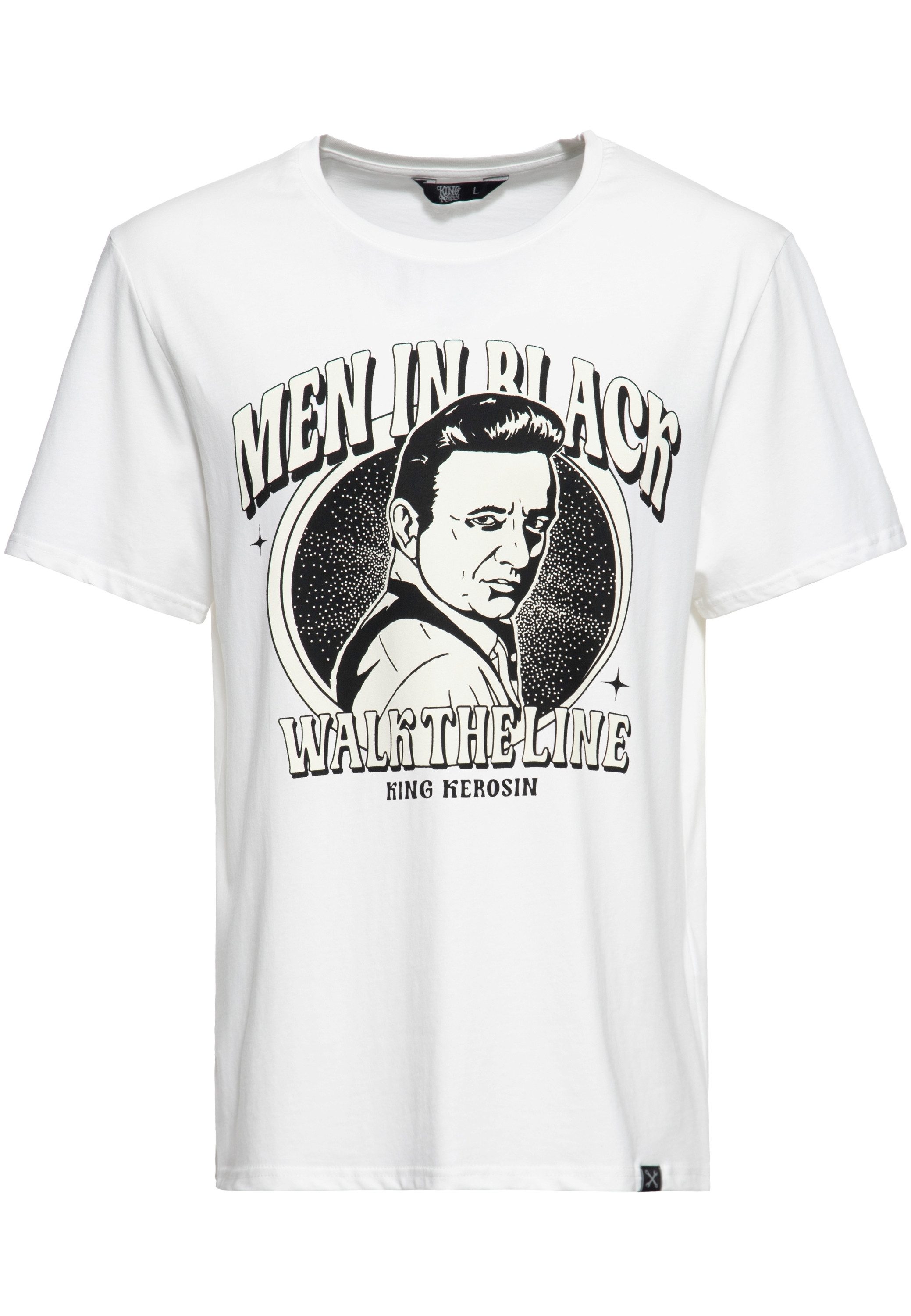 Print-Shirt Man in Black