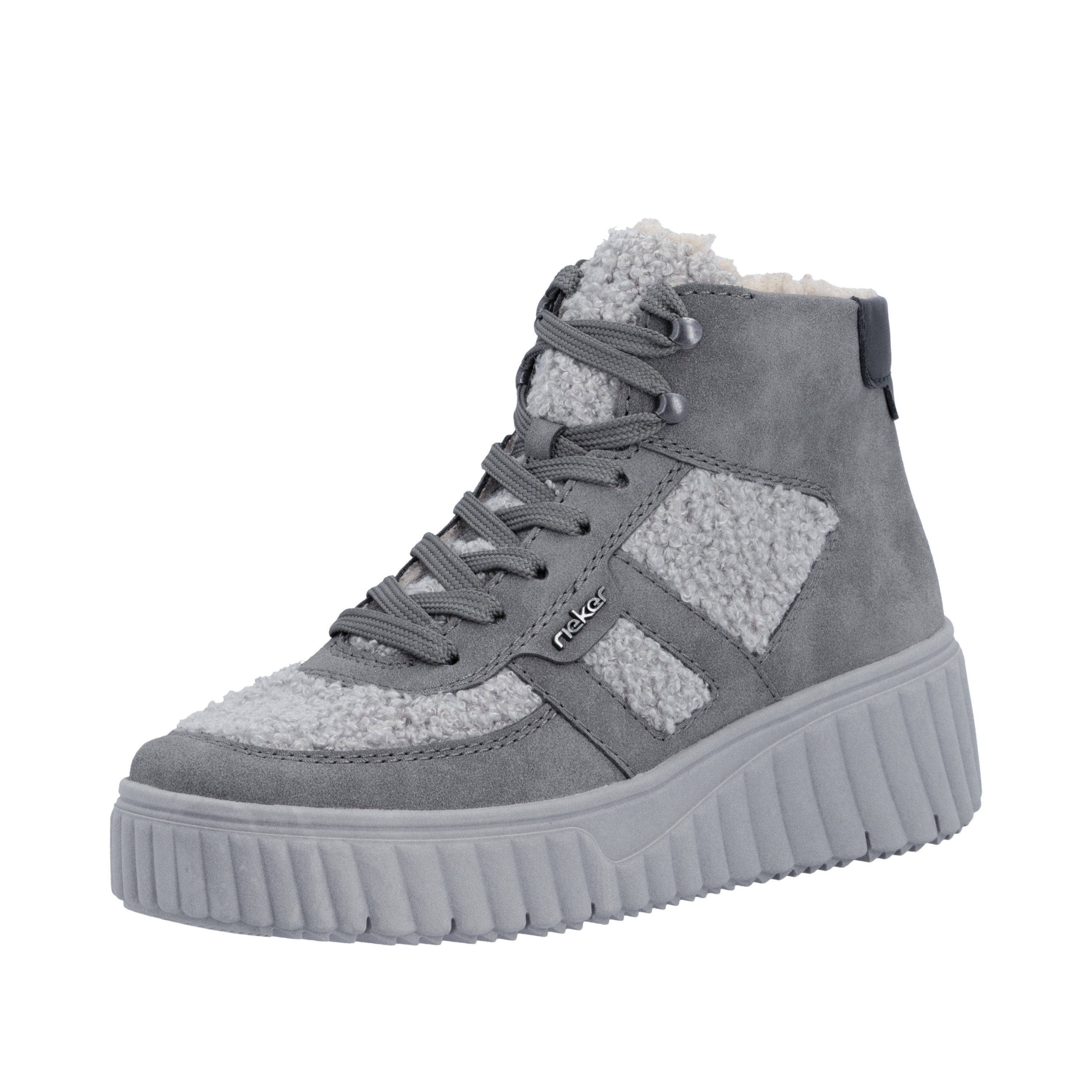 Rieker Winterboots Schnürboots, High Top Sneaker, Stiefelette mit gepolstertem Schaftrand