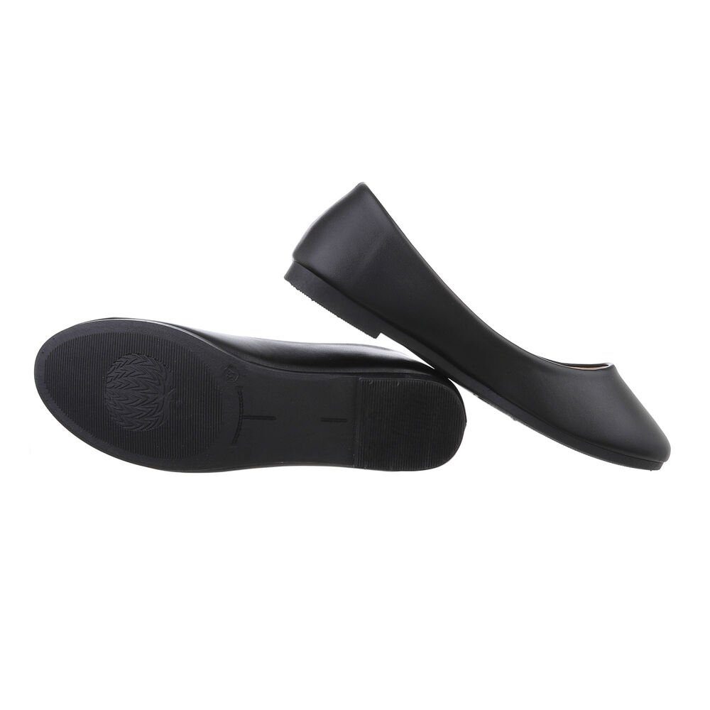 Ital-Design Damen Freizeit Ballerina (85894272) Blockabsatz Klassische Ballerinas in Schwarz