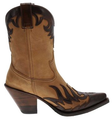 Sendra Boots 17448 Beige Braun Stiefelette Rahmengenähter Damen Westernstiefelette