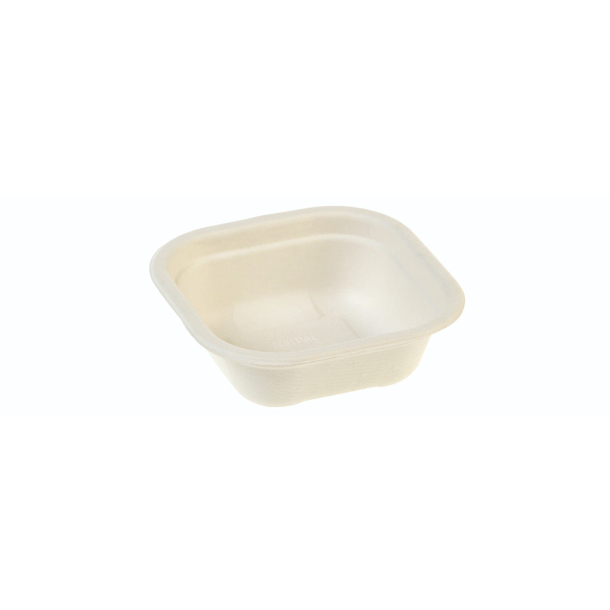 wisefood Einwegschale Bagasse quadratisch Schale - Bagasse, - 240ml (500-tlg) 130x130x42mm