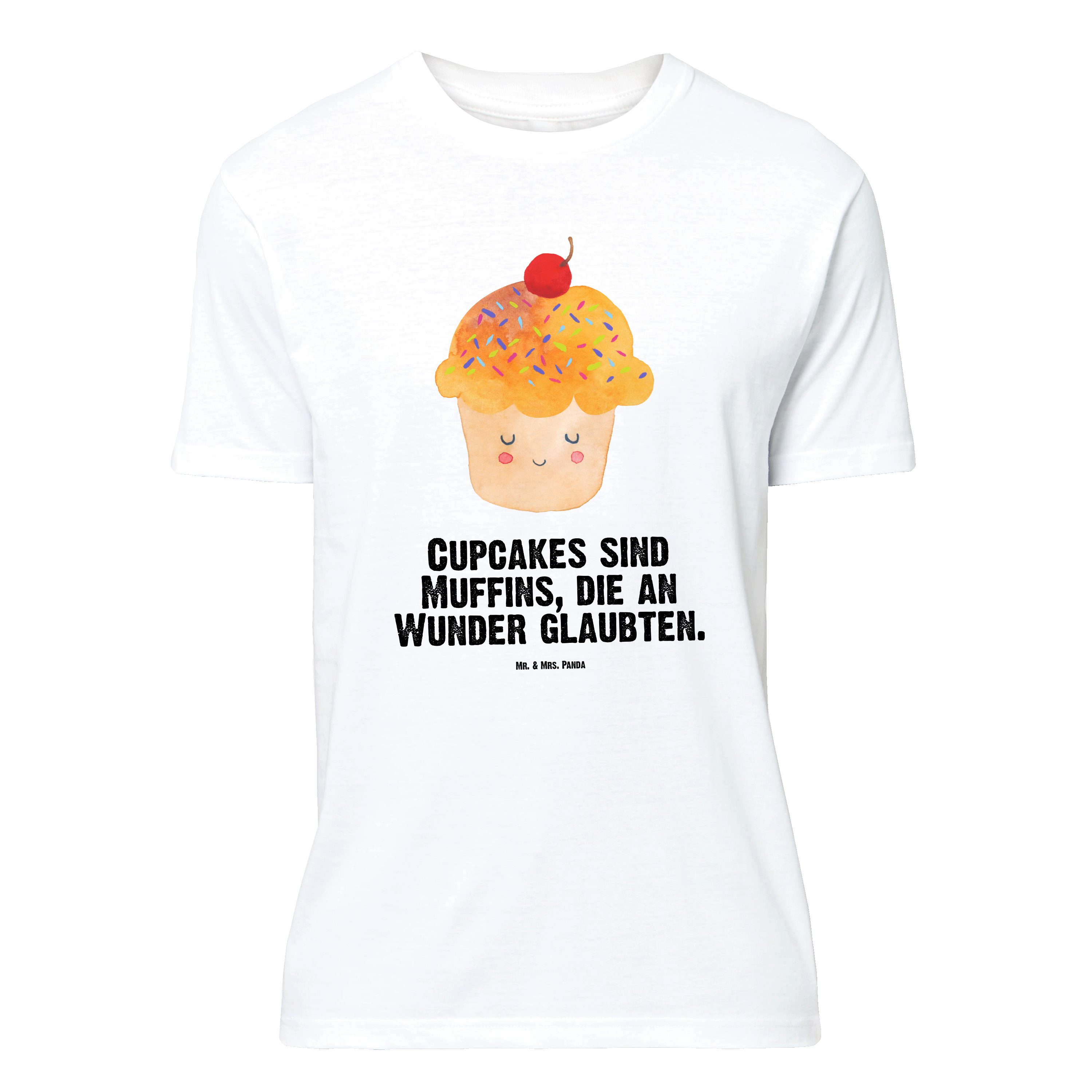 Mr. & Mrs. Panda TShirt Cupcake Weiß Geschenk, TShirt, Lustiges T