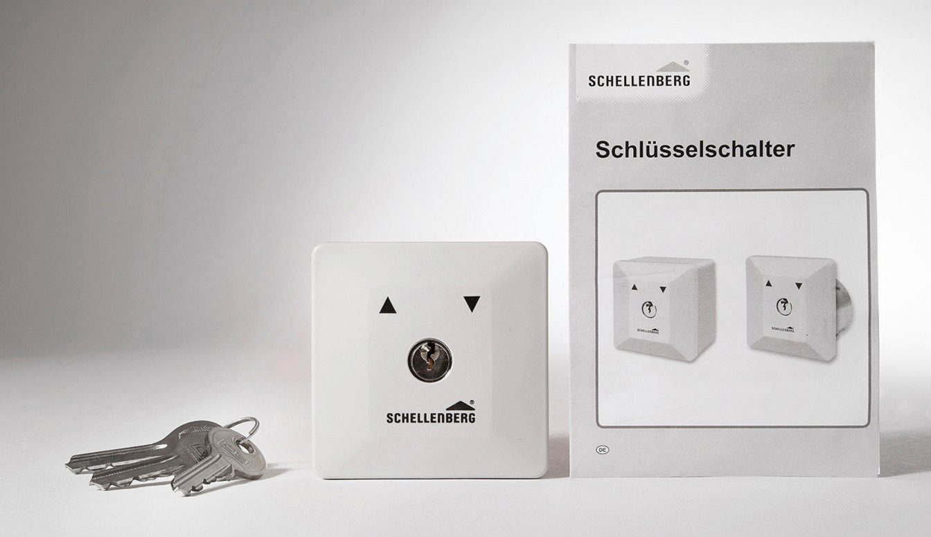 SCHELLENBERG Schalter zur Aufputz- oder Unterputzmontage, Schlüsselschalter zur manuellen Bedienung von Torantrieben