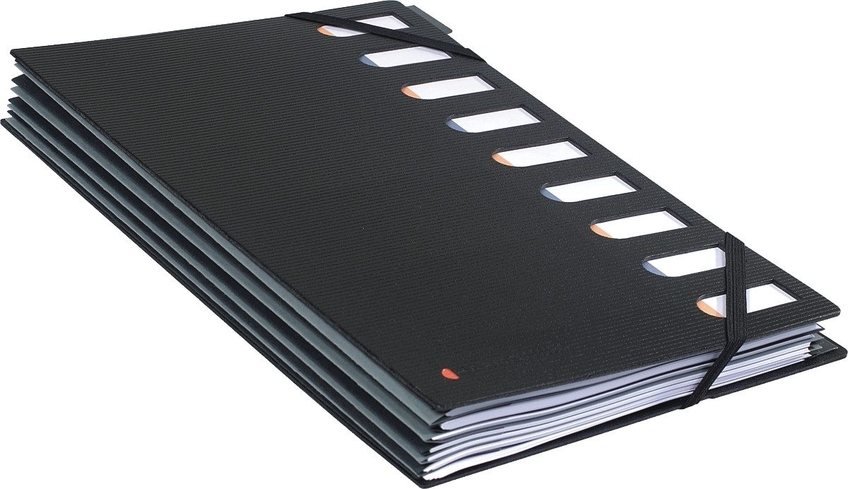 EXACOMPTA Organisationsmappe Ordnungsmappe Exactive A4 9 Fächer PP schwarz