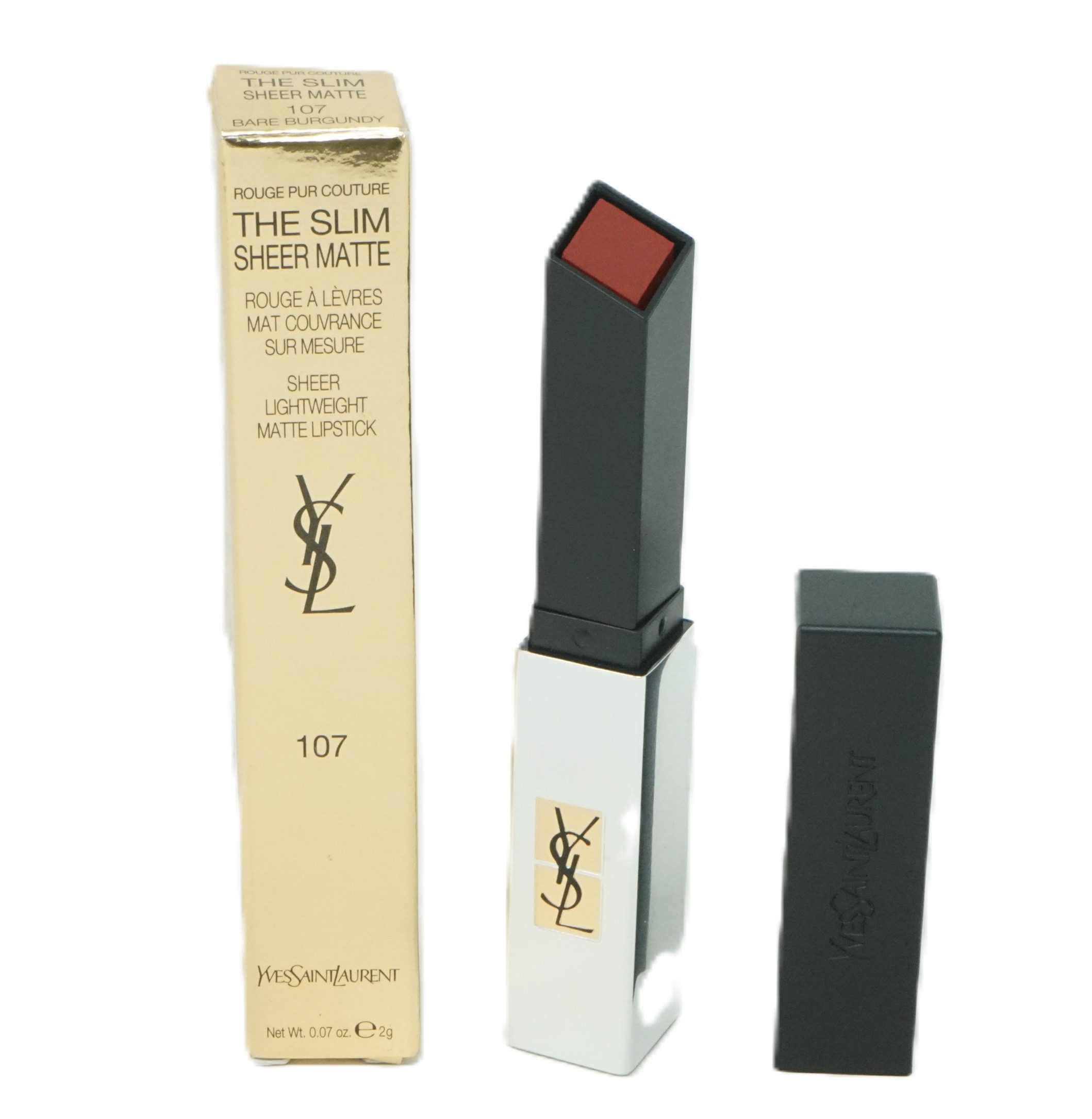 YVES SAINT LAURENT Lippenstift Yves Saint Laurent Rouge 2g Lippenstift 107 Bare Burgundy
