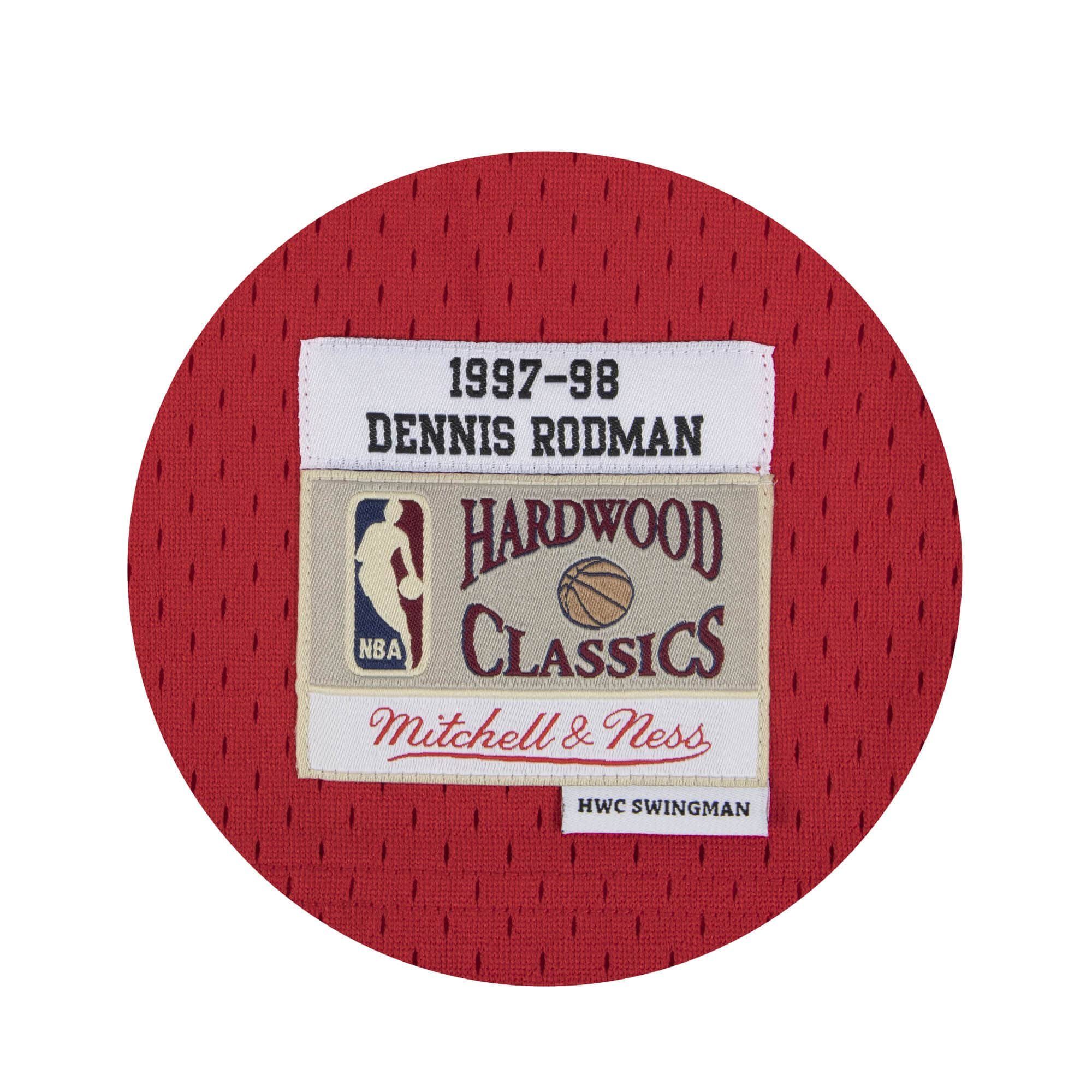 Chicago Road & schwarz Basketballtrikot Ness Dennis 1997-98 Rodman Bulls Mitchell