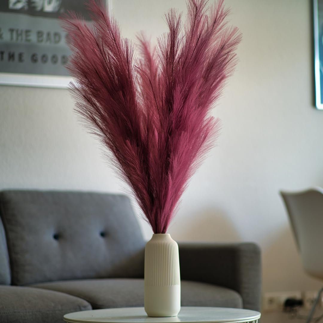 Kunstpflanze LAYBA Künstliches Pampasgras 3er-Set Mauve 100 cm, Layba