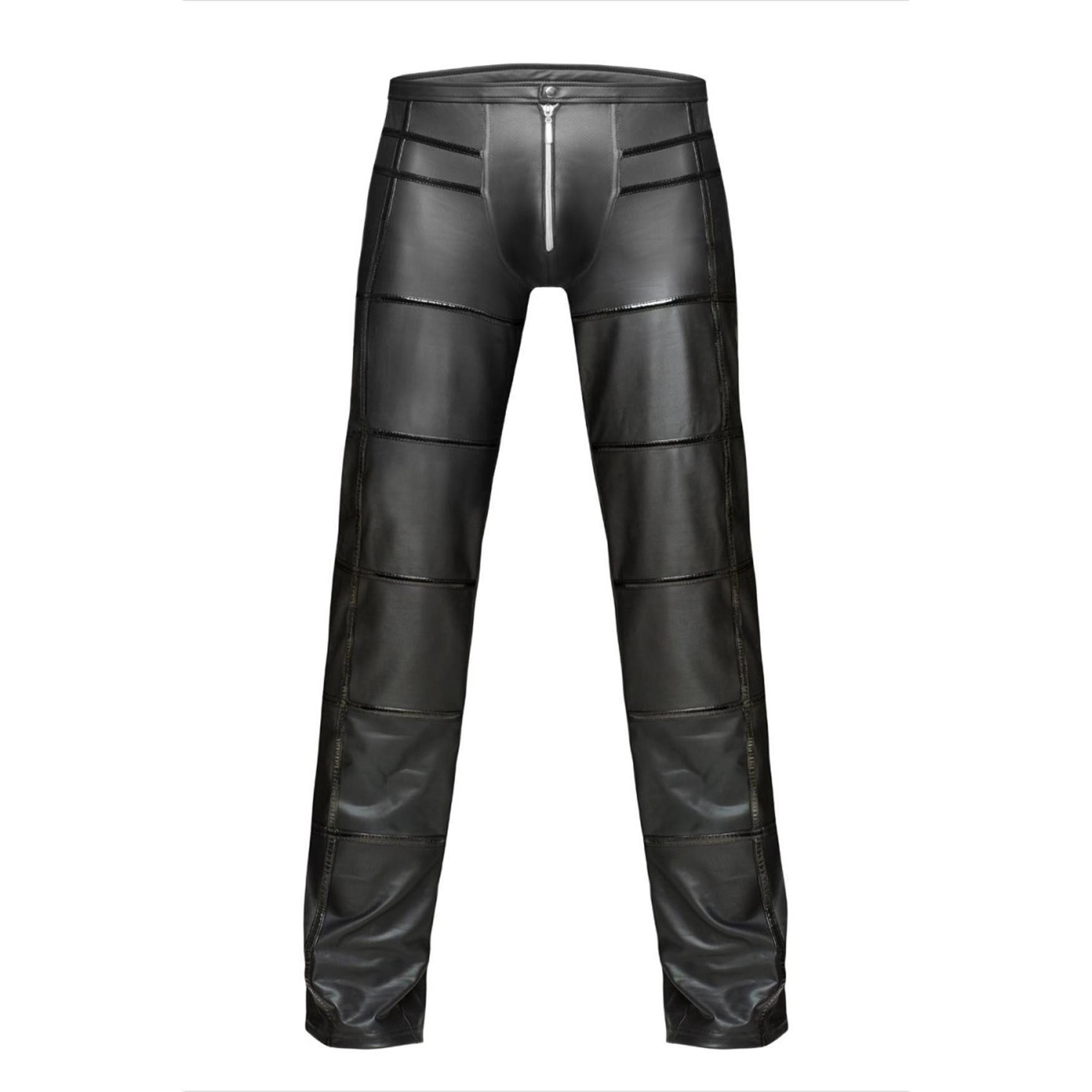 Noir Handmade Men Lederimitathose Noir Handmade Men Schwarze lange Hose H02 günstig online kaufen