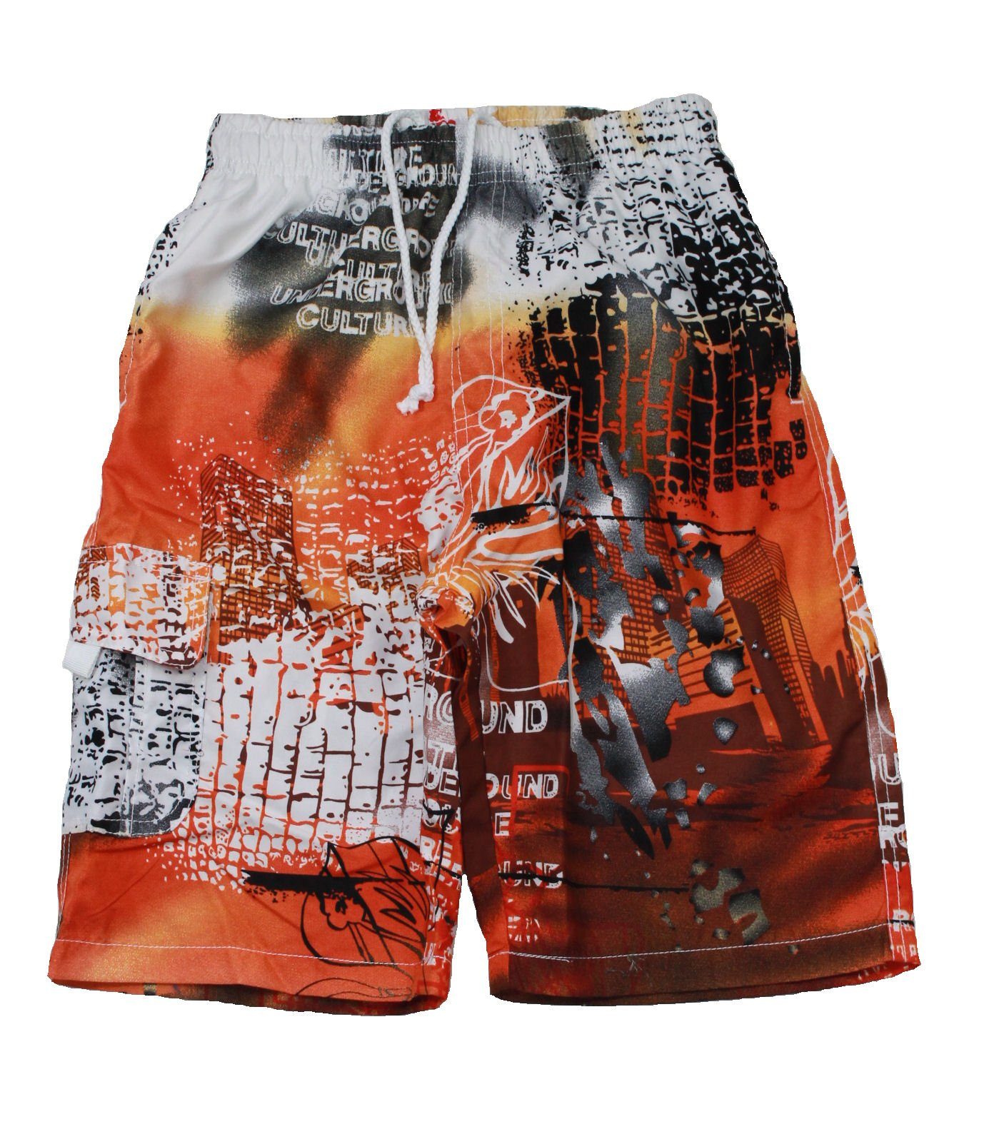 Outburst Bermuda mit Sportswear Boardshorts Nickel Badeshorts Tasche Shorts orange