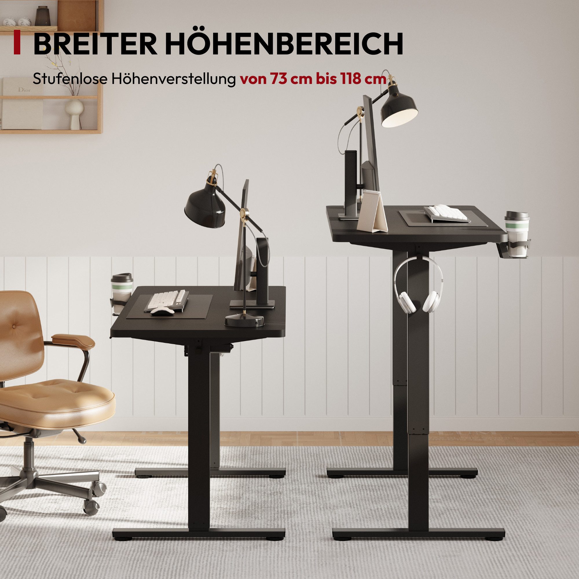 SANODESK Schreibtisch Elektrisch höhenverstellbarer Schreibtisch (inkl. vie günstig online kaufen