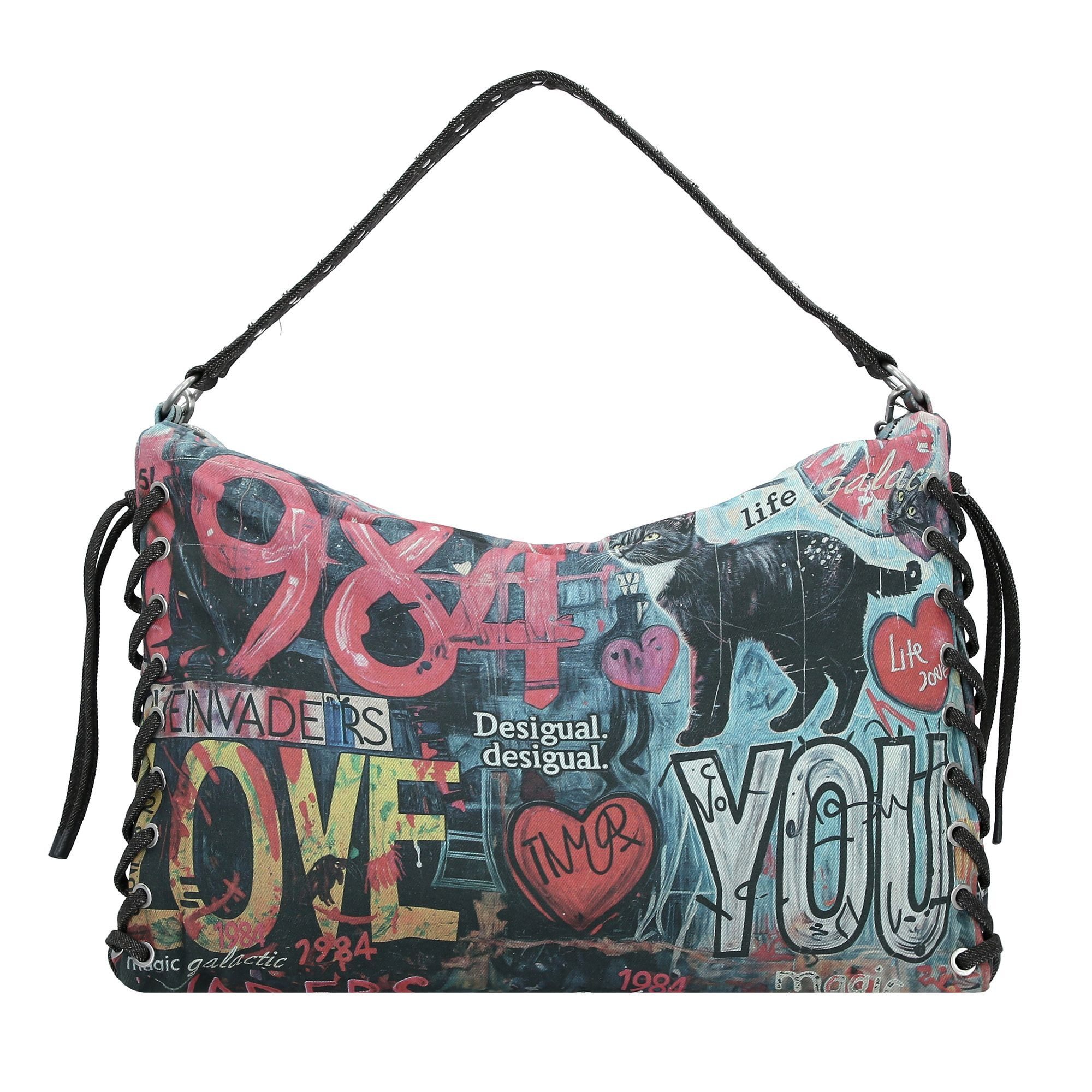 Desigual Schultertasche Pizzicato, Baumwolle