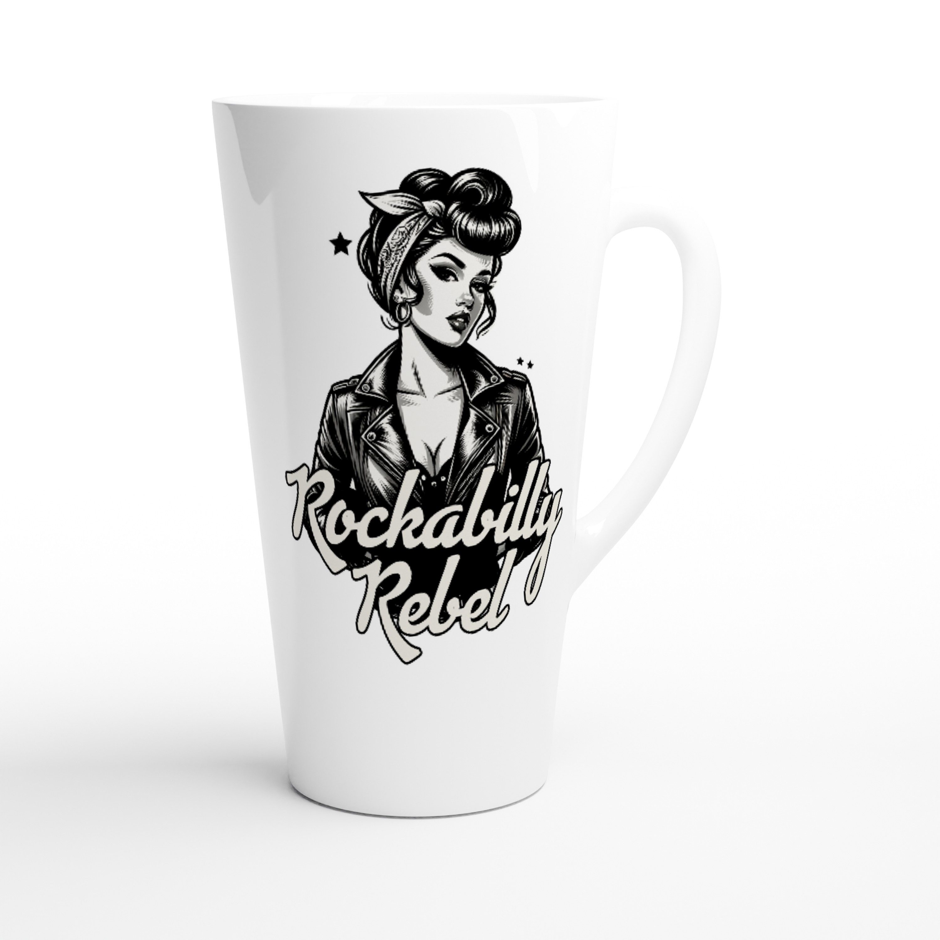 Latte-Macchiato-Tasse - Jumbo-Becher/XXL-Tasse ROCKABILLY